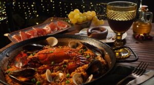 Seafood paella and tapas served in Alicante restaurant